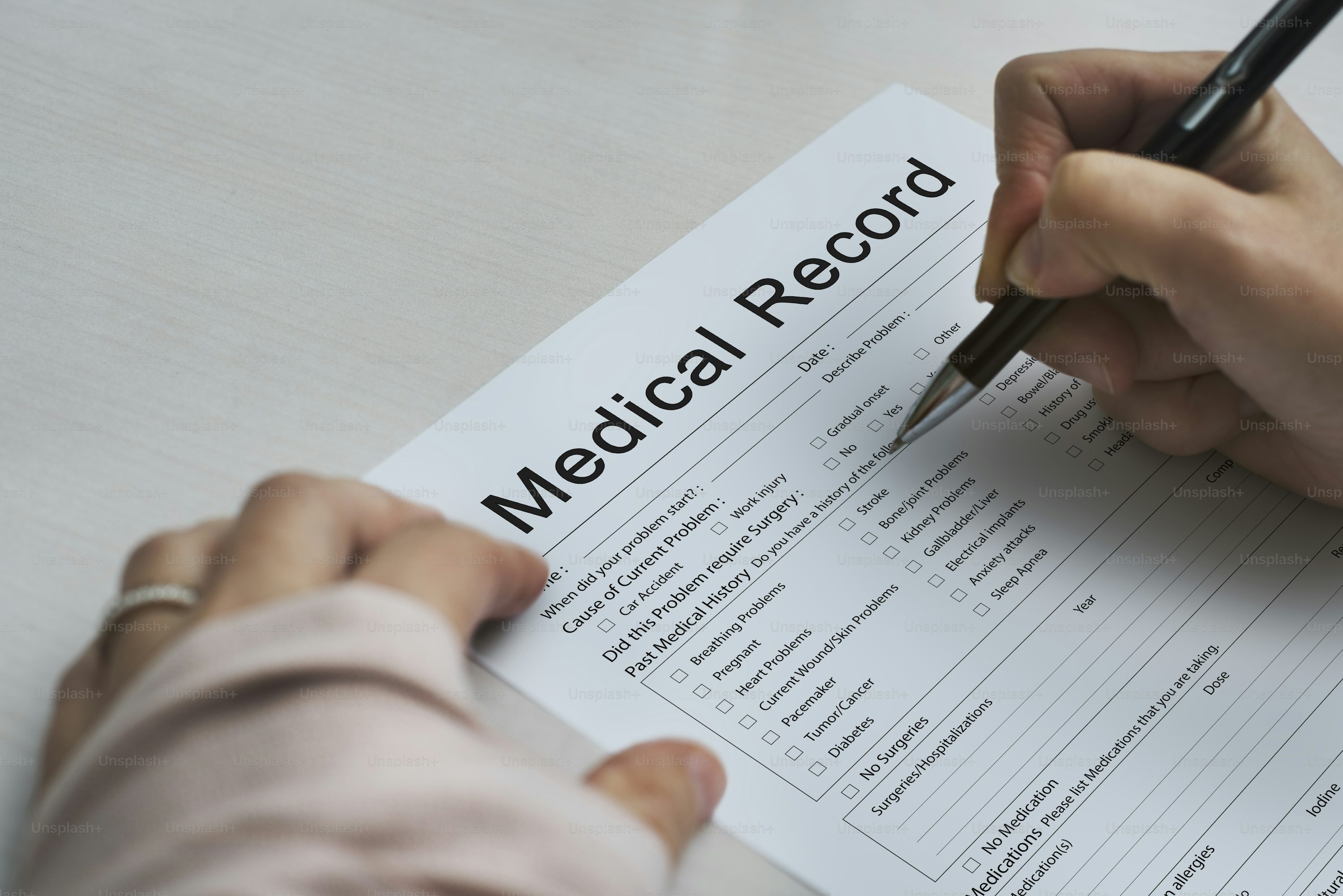 Medical Record Insurance Denial paperwork 